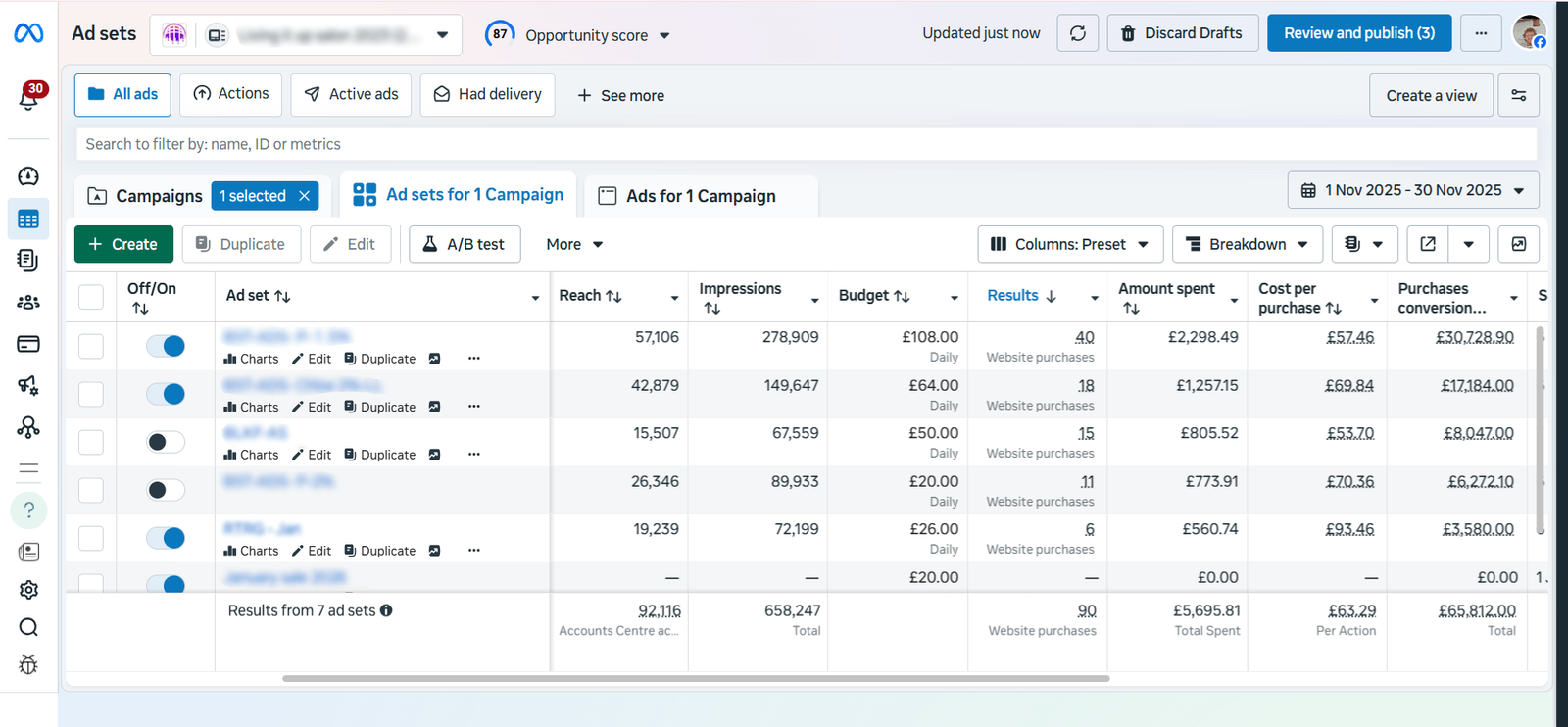 Facebook & Instagram Ads Results