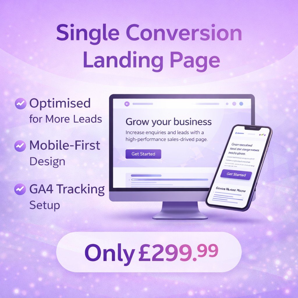 Landing Page single conversion landing page